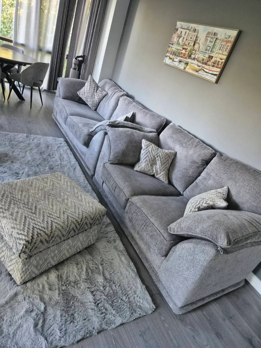 2+3 seater Sofas + Storage stool - Image 2