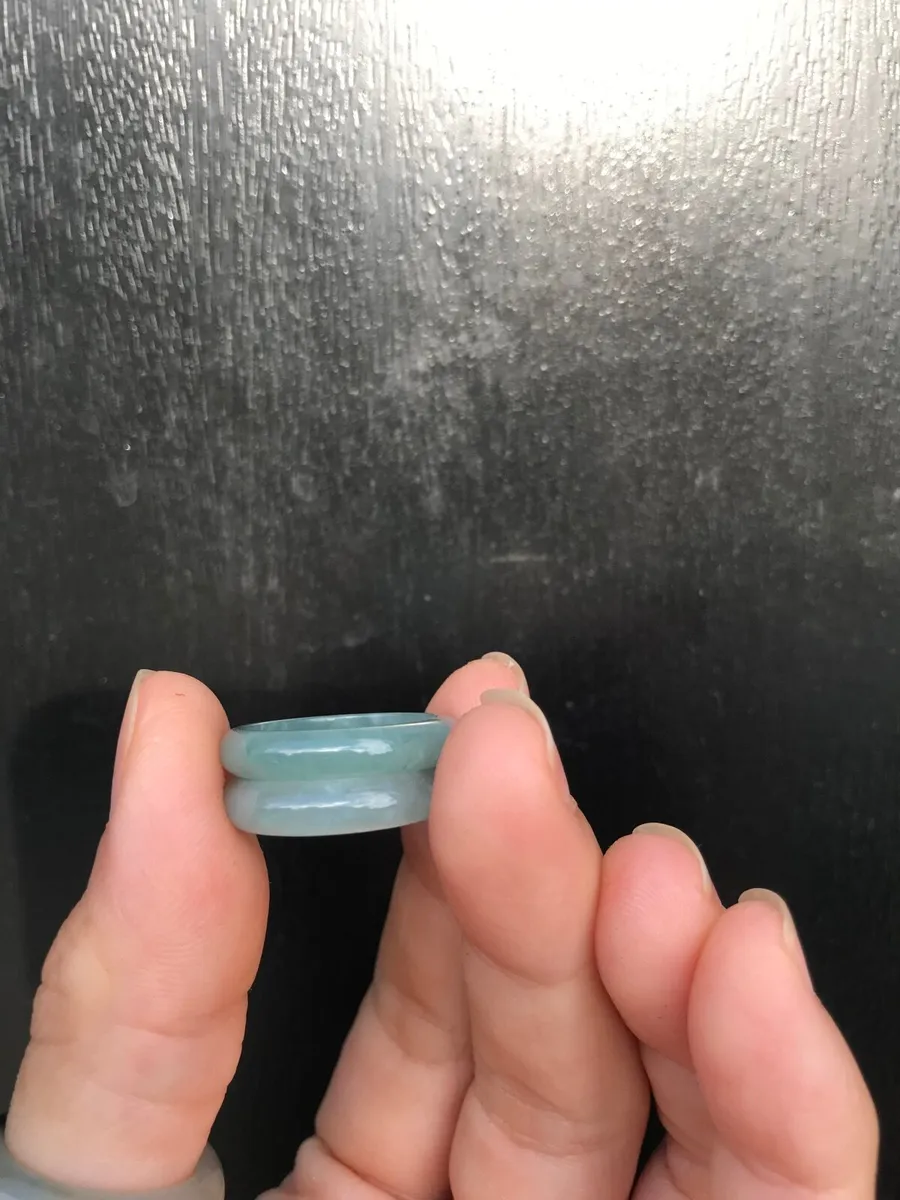 Set of 2 Guatemala Jadeite Rings - Image 2