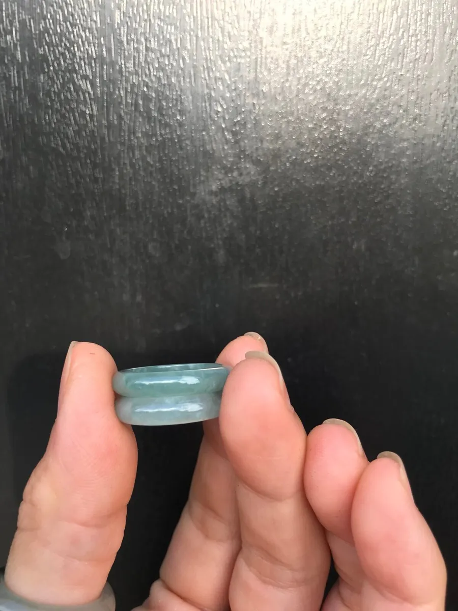 Set of 2 Guatemala Jadeite Rings - Image 1