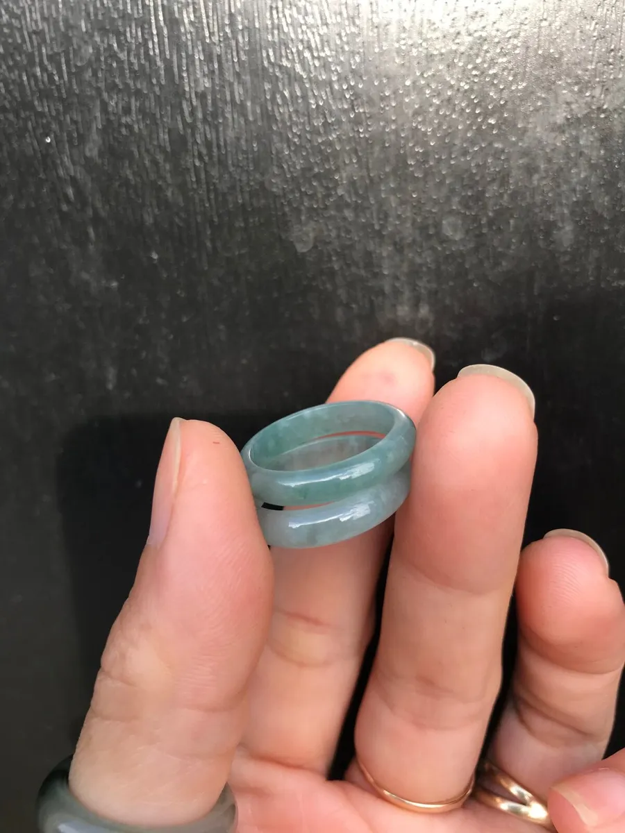 Set of 2 Guatemala Jadeite Rings - Image 4