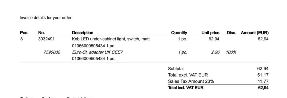 EGLO KOB LED under cabinet light - Image 2