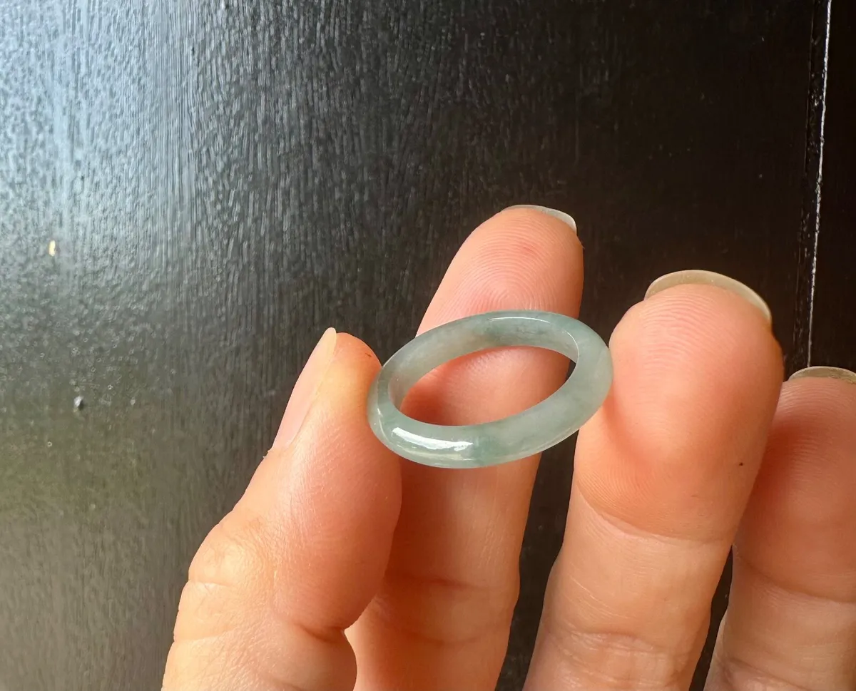 Natural Guatemala Jadeite Ring – Size 17.2 mm - Image 2