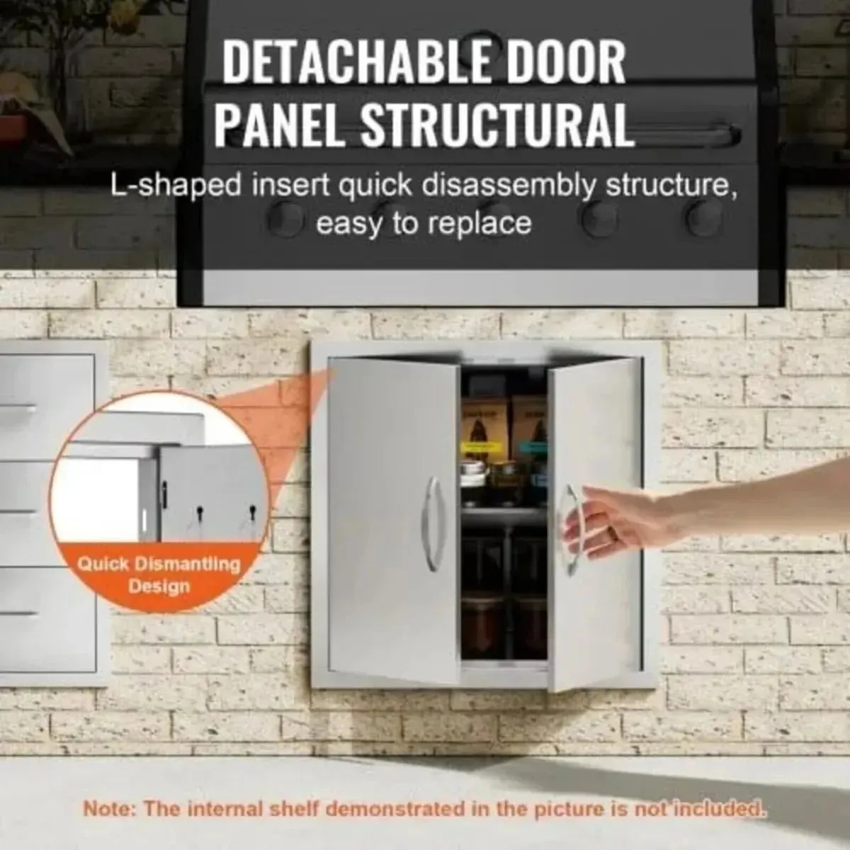 BBQ Access Door Outdoor Kitchen 990x660mm - Image 2