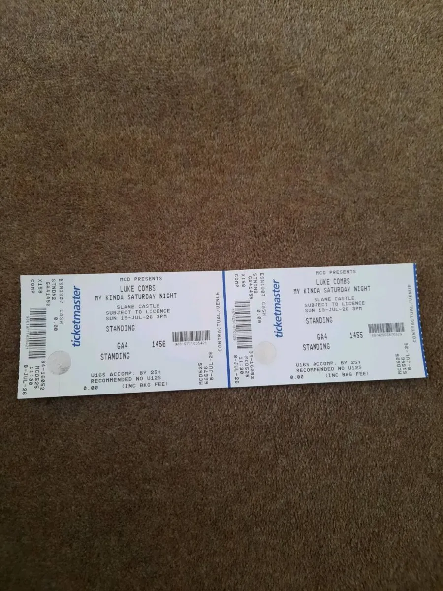 2 tickets for Slane sunday - Image 2