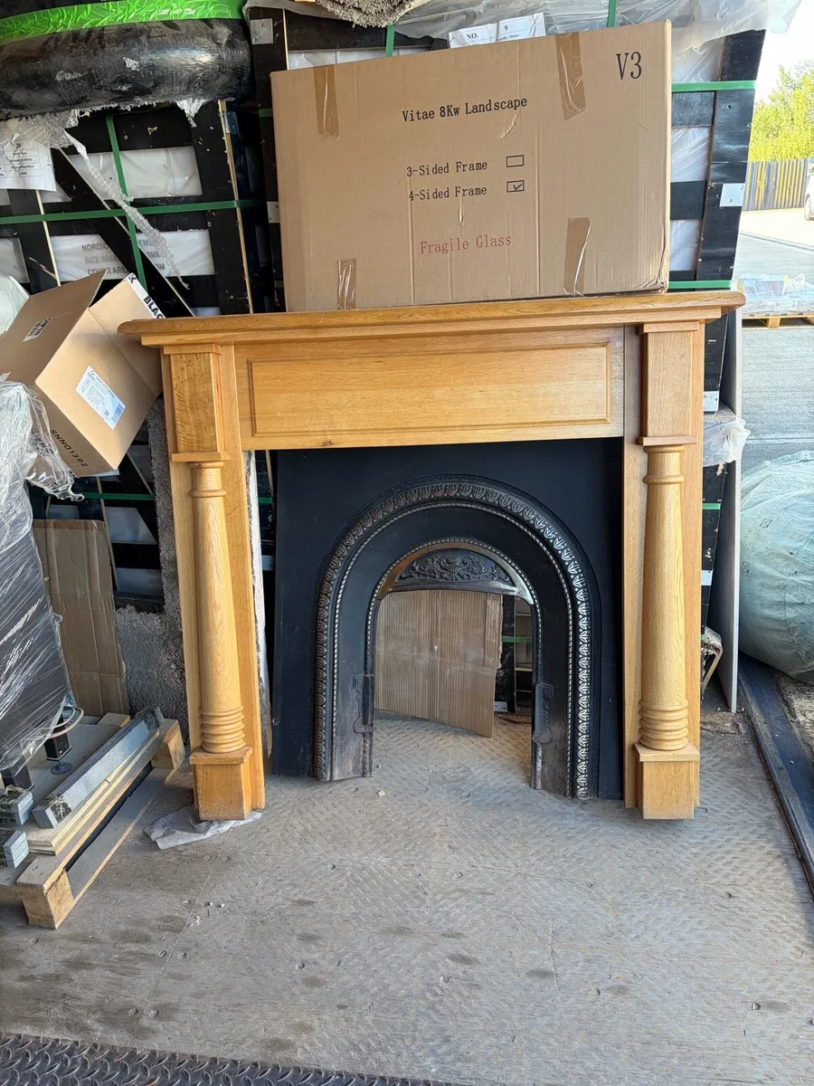 Wooden fireplace