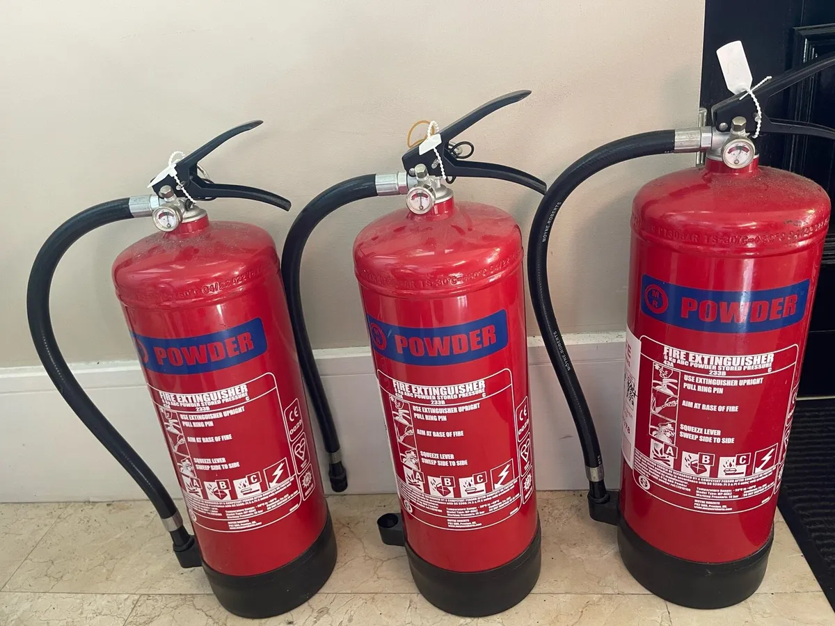 As New - 3 x Powder Fire Extinguishers - Deliver