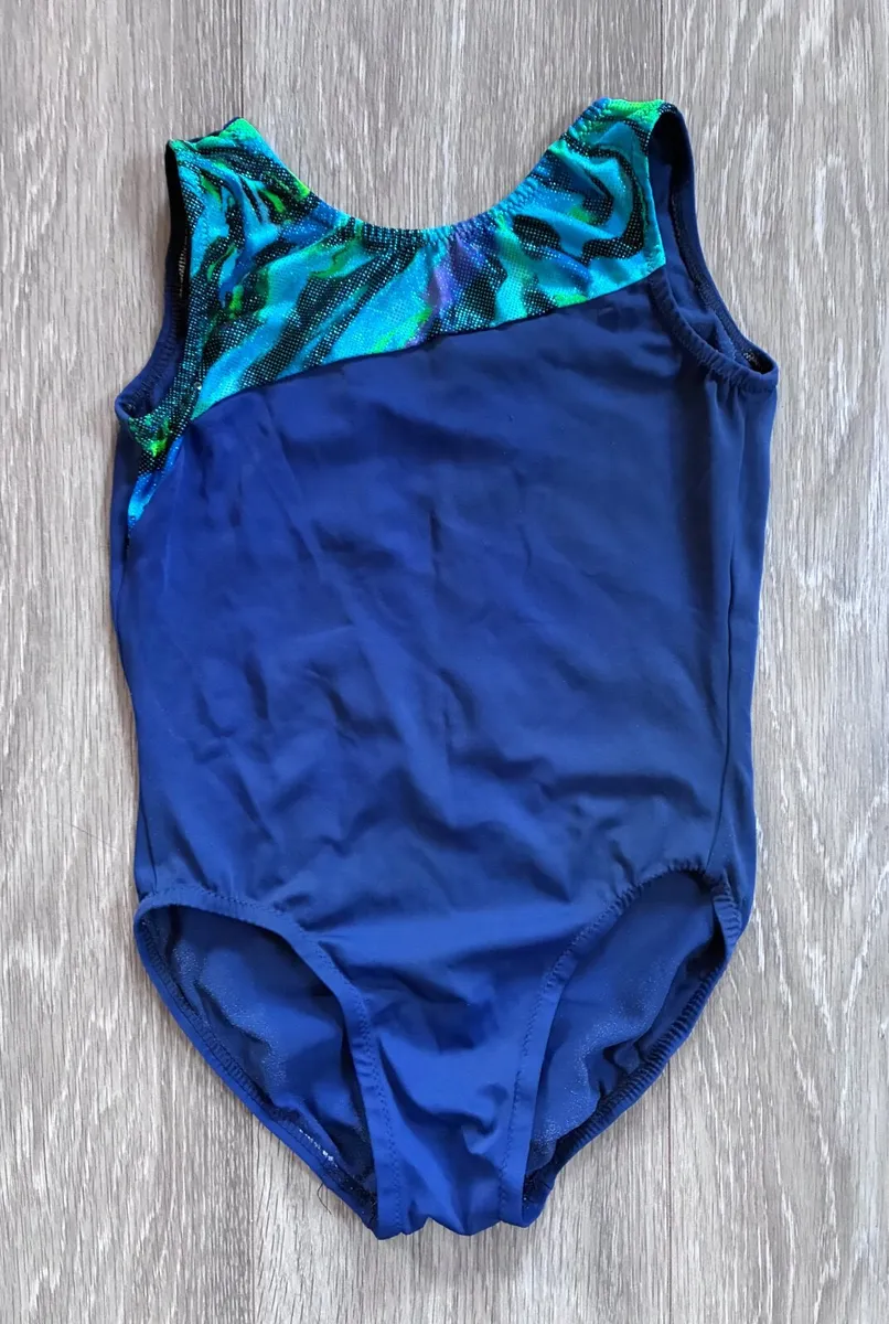 blue gymnastics leotard or could be used as swimmi - Image 1