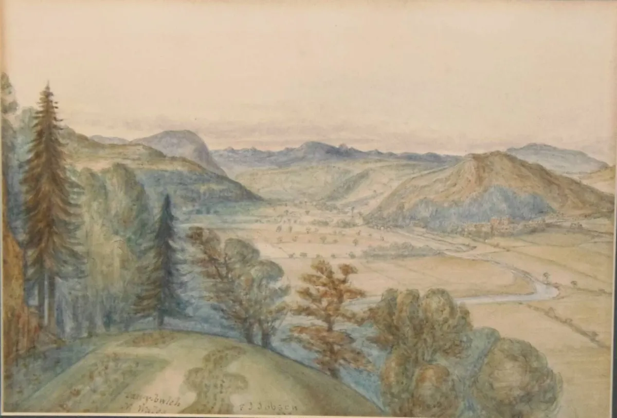 1873 Antique Watercolour F J Jobson - Image 3