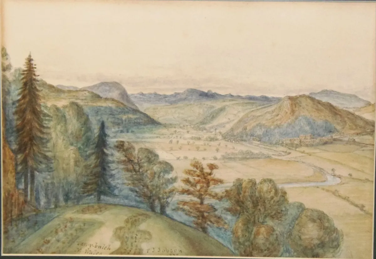 1873 Antique Watercolour F J Jobson - Image 4
