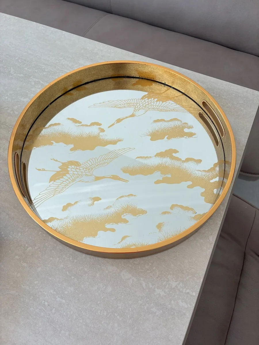 Gold decorative tray - Image 1