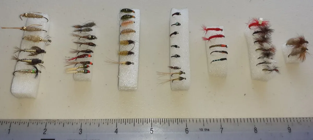 Trout upstream/still water flies 44 no.