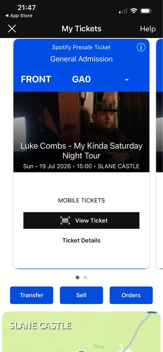 2 Luke combs tickets gold circle were 176 euro - Image 1