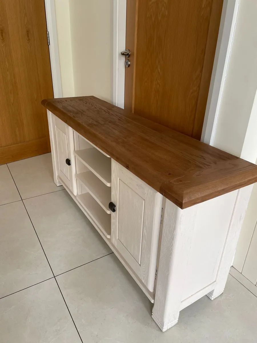 Danube White & Oak Large TV Unit - Image 2