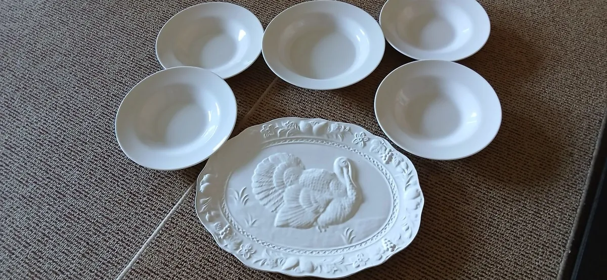 Serving Platter, And Pasta Plates - Image 2