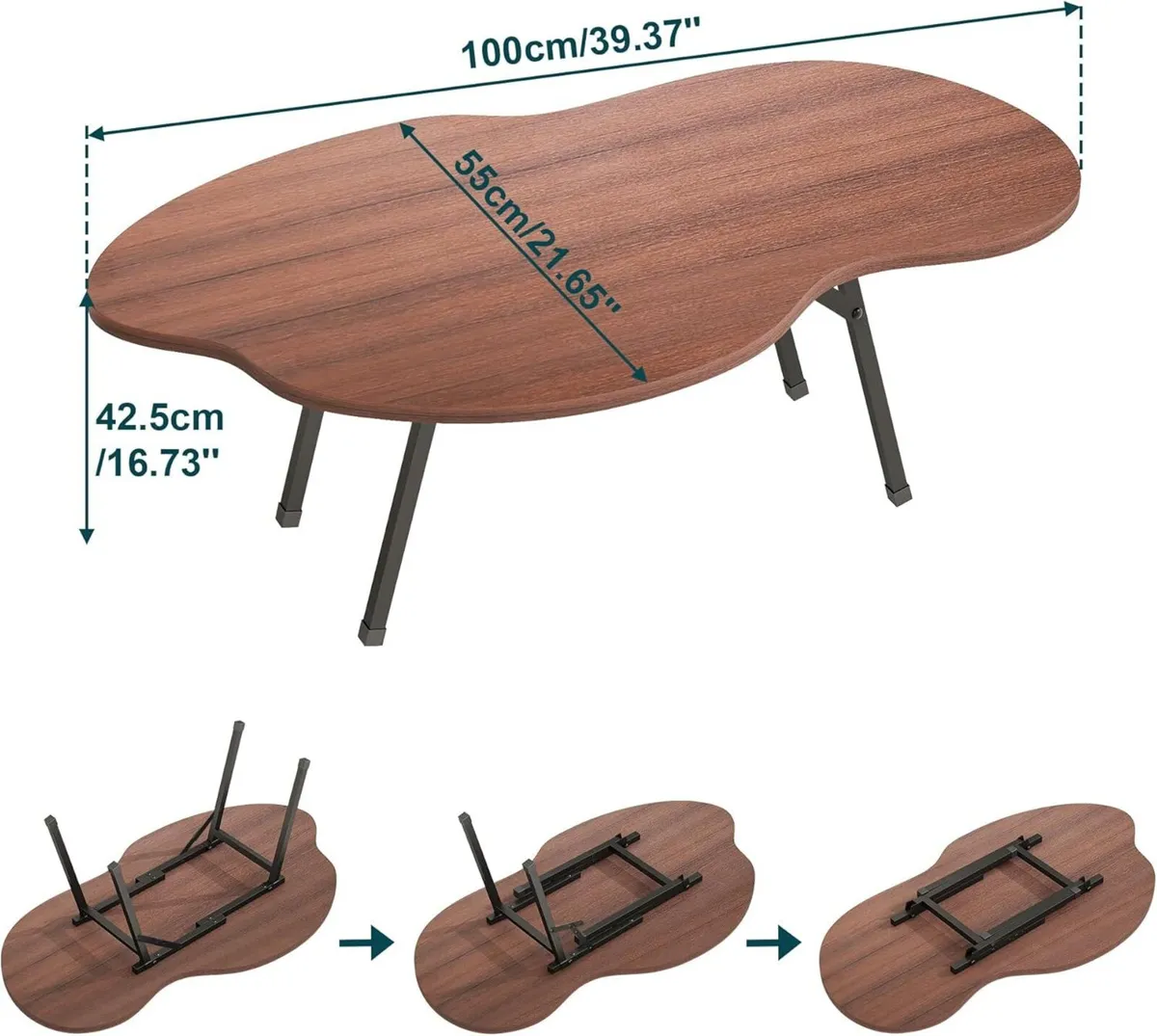 Folding Coffee Table Modern Tables for Living Room - Image 3