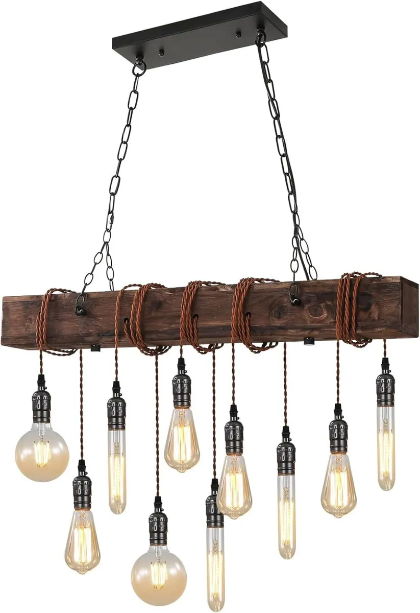10-Lights Farmhouse Kitchen Island Pendant Light - Image 1