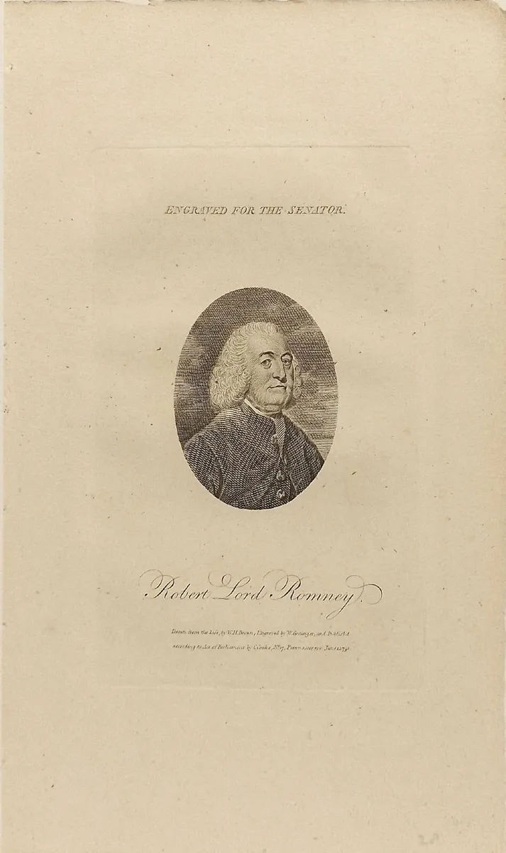 Robert Lord Romney 1791 Copper Plate Engraving - Image 2