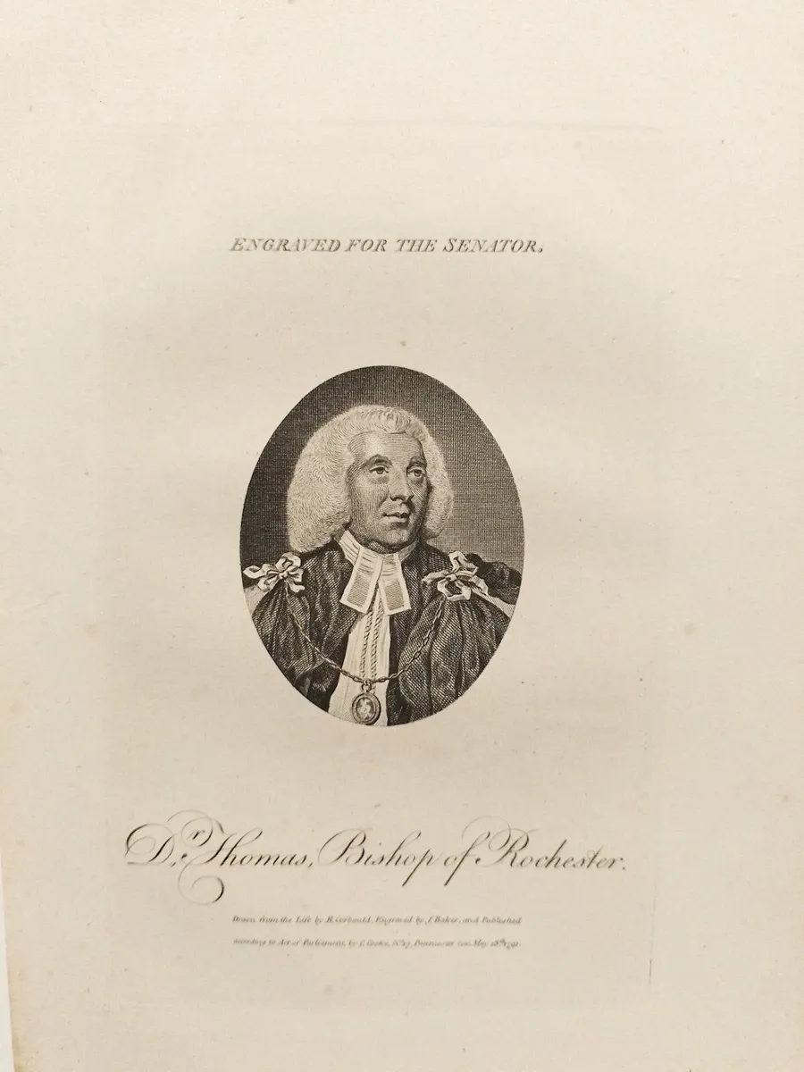 Bishop of Rochester 1791 Georgian Engraving - Image 2