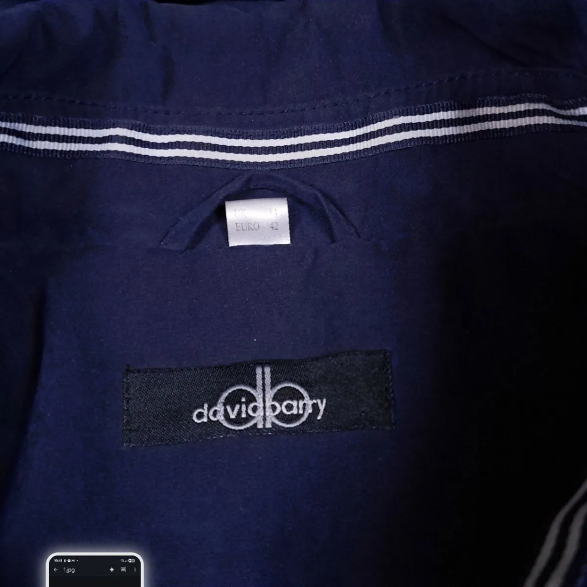 David Barry Navy Lightweight Jacket 14UK/42EU - Image 2