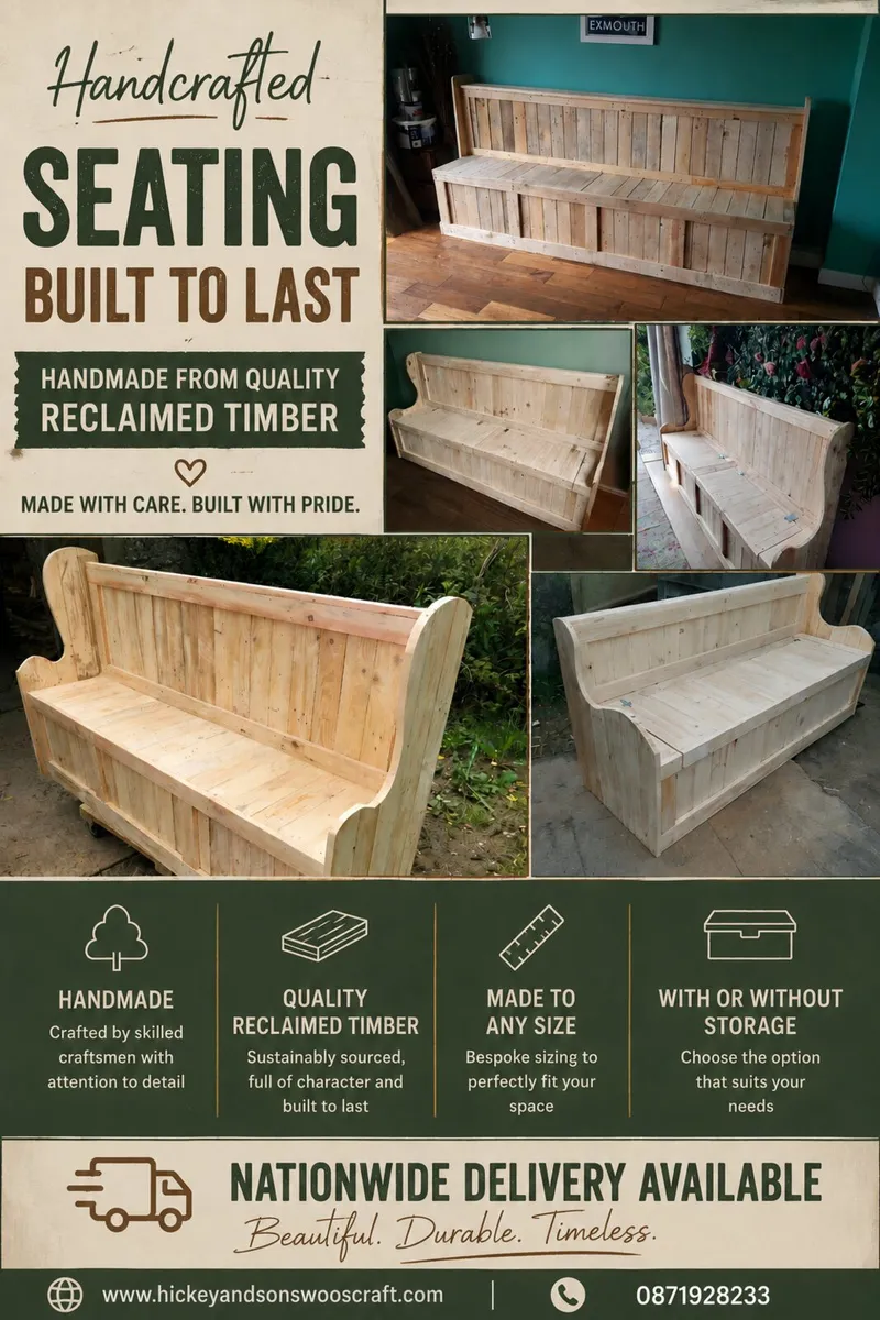 Rustic banquet seating - Image 1