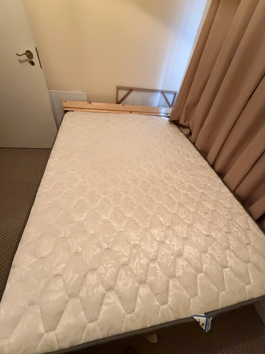 Double Bed Frame And Mattress - Image 1