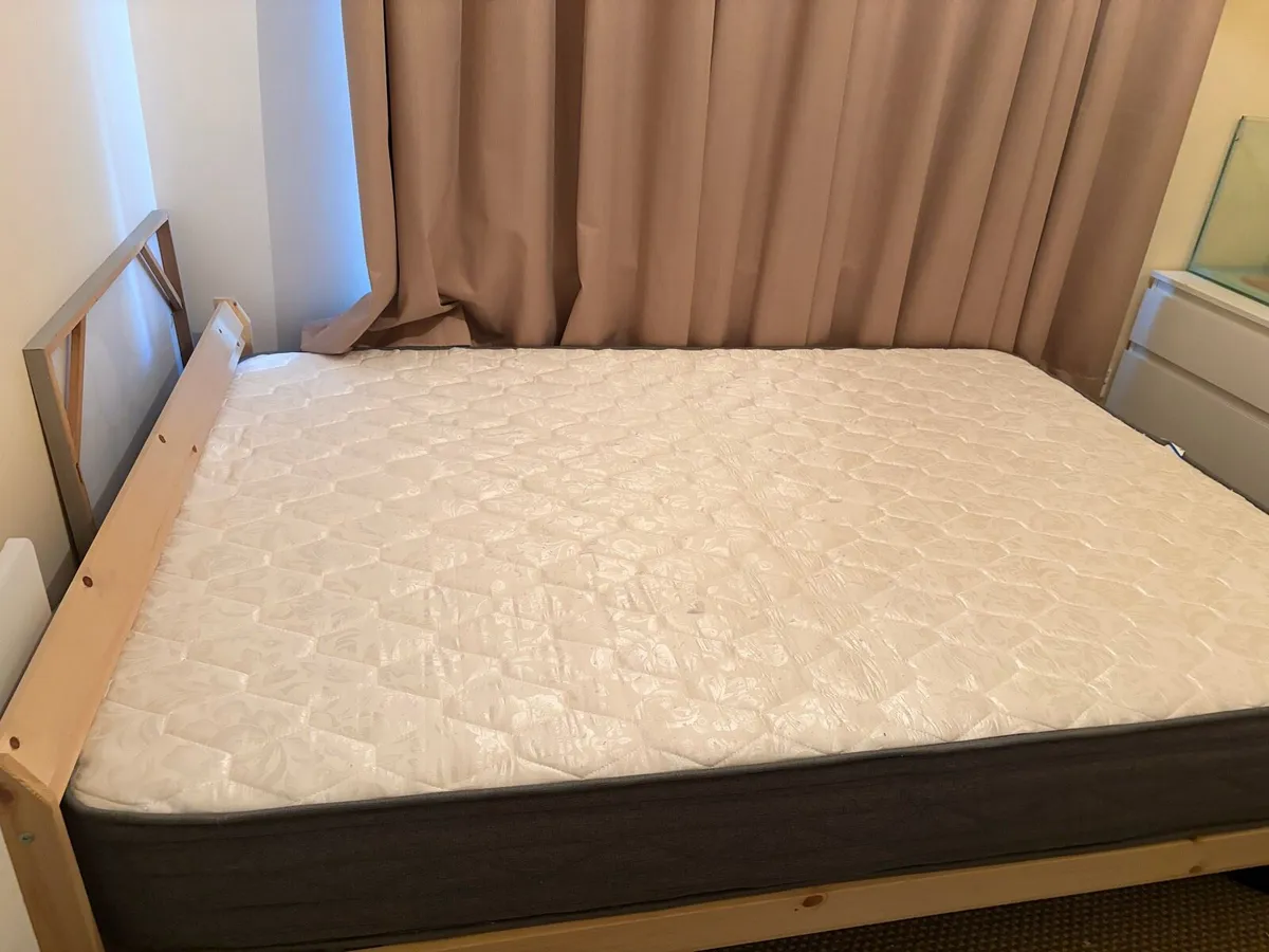 Double Bed Frame And Mattress - Image 2