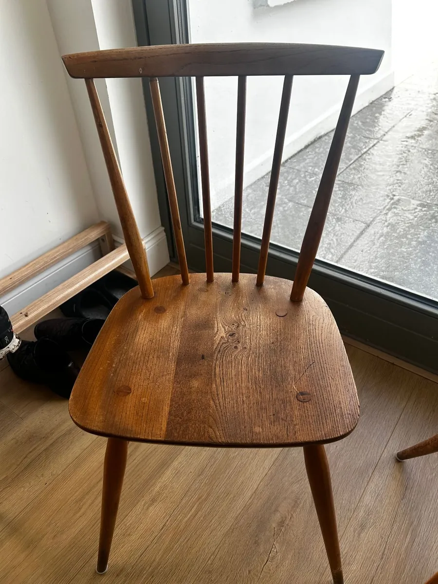 4 genuine Ercol Model 737 Chairs - Image 2