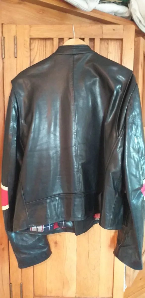 Black Leather Biker Jacket - Image 2