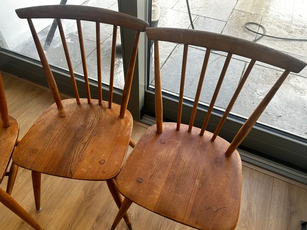 4 genuine Ercol Model 737 Chairs - Image 4