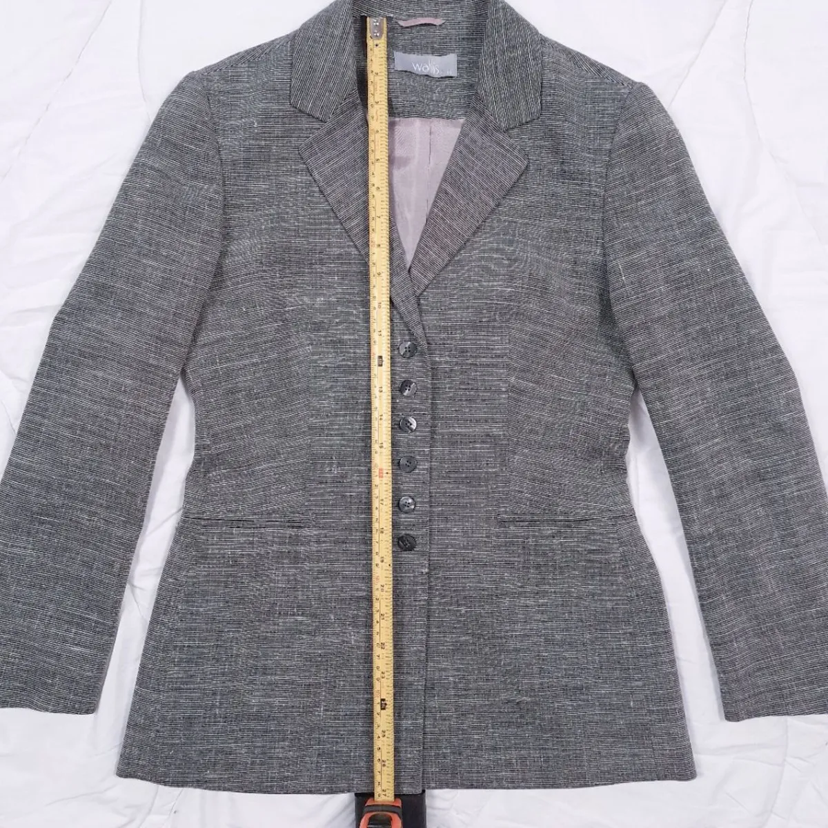 Wallis Grey Linen Blend Jacket Blazer 10UK/38EU - Image 3