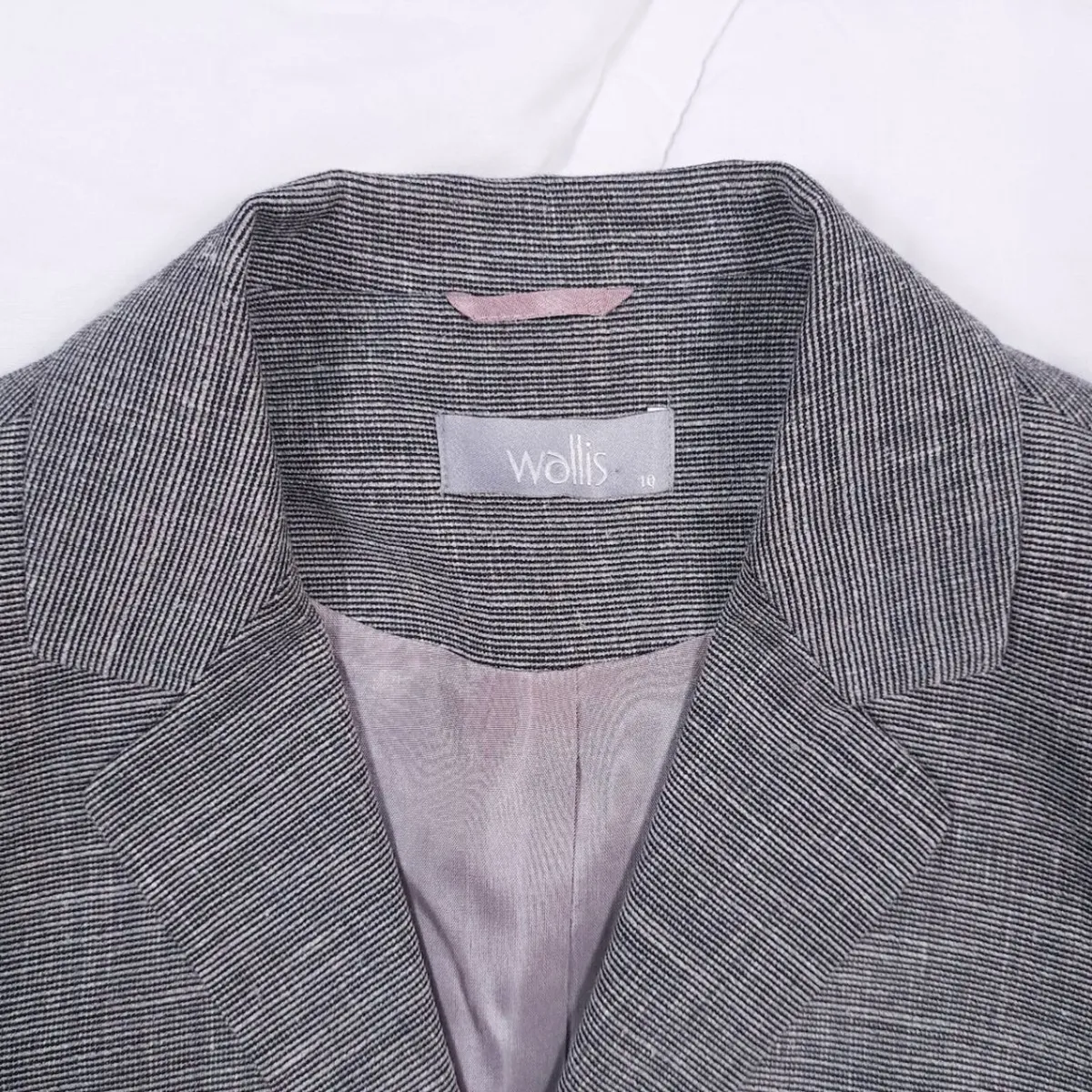 Wallis Grey Linen Blend Jacket Blazer 10UK/38EU - Image 4