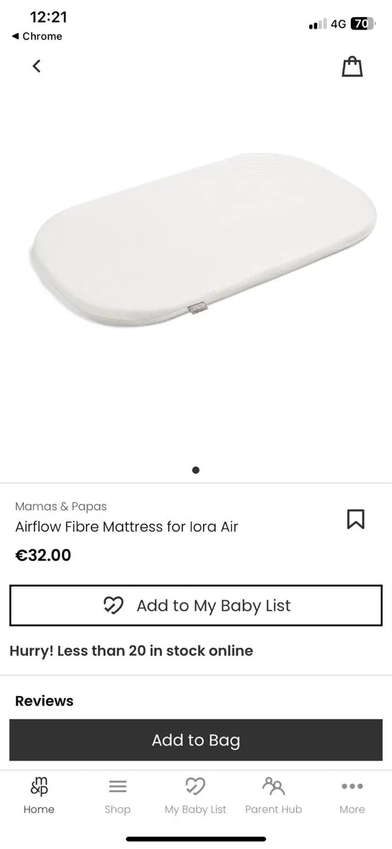 Airflow fibre mattress mamas & papas - Image 2