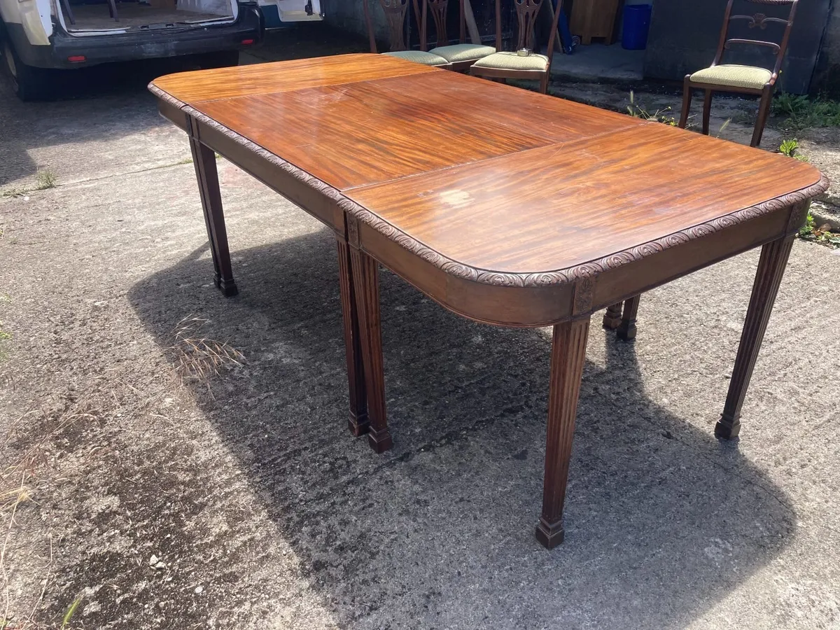 Dining Table - Antique - Large - 3 Piece - Image 4