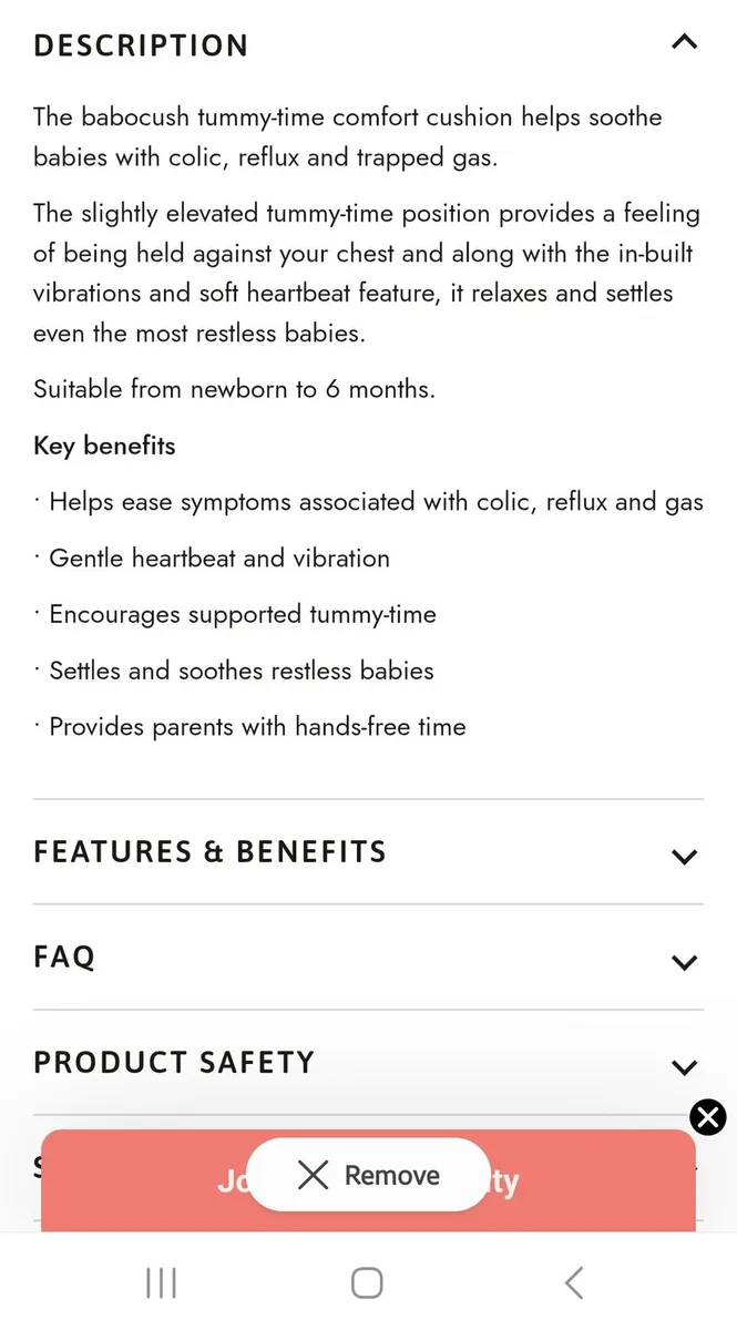 babocush newborn comfort cushion - Image 3