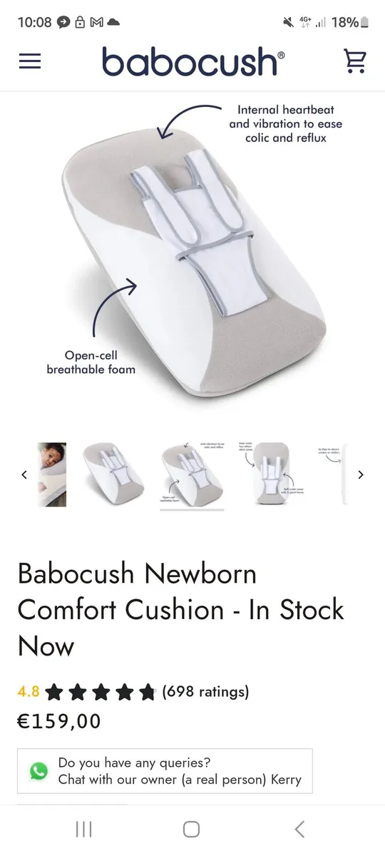 babocush newborn comfort cushion - Image 1