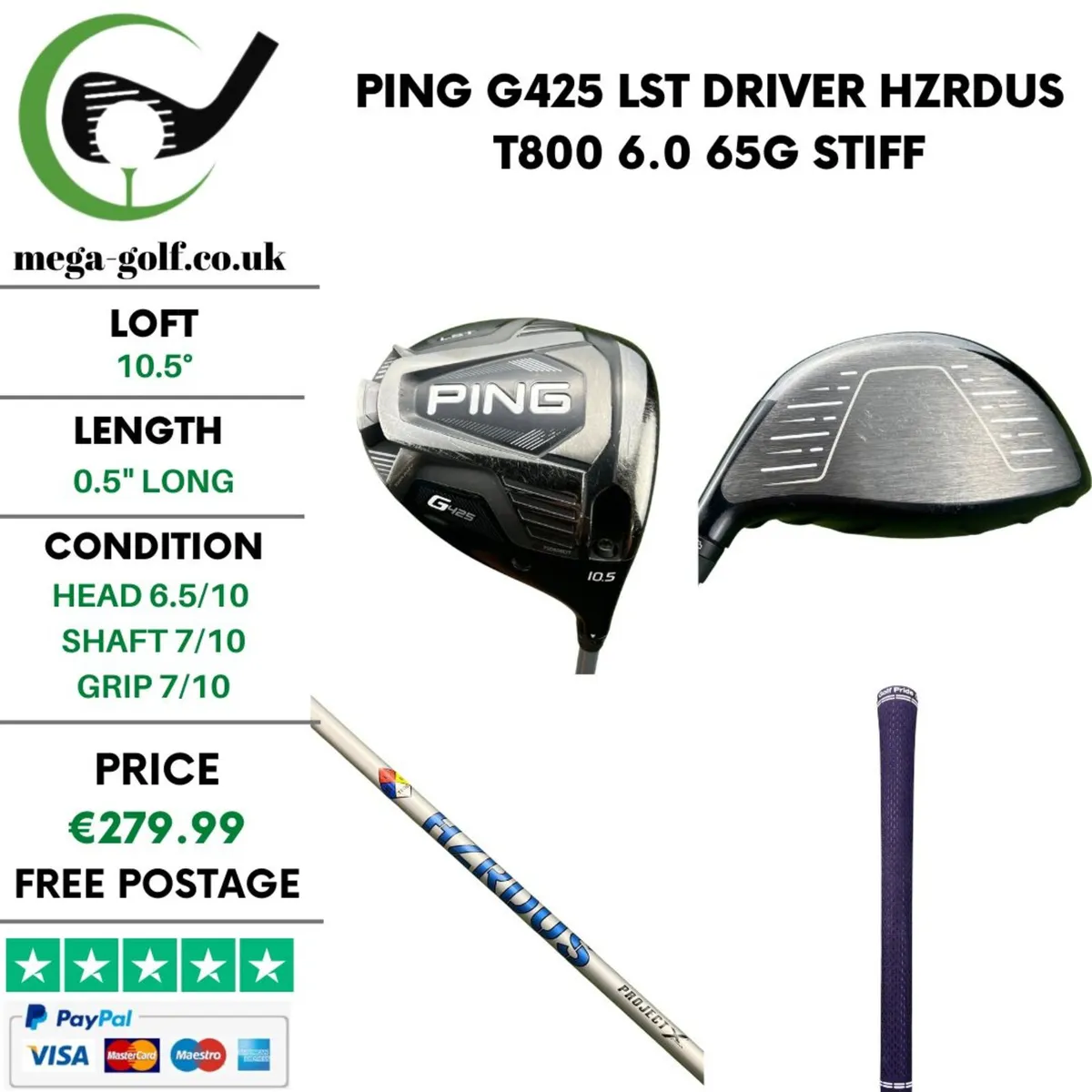 Ping G425 LST Driver / 10.5° / Stiff - Image 1