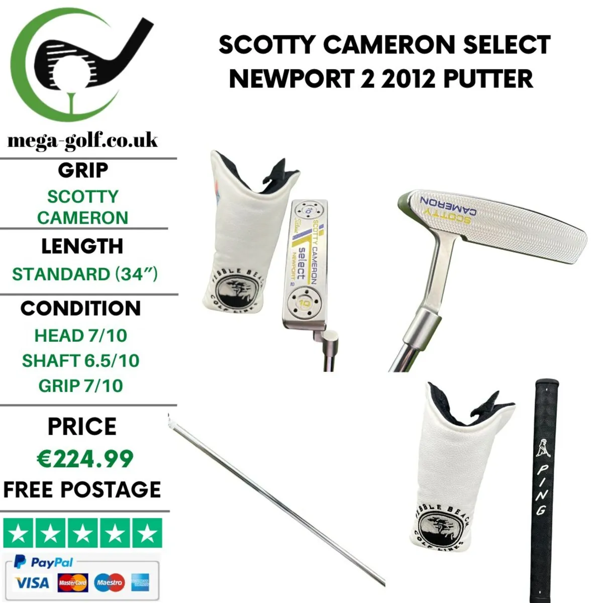Scotty Cameron Select Newport 2 2012 Putter / 34" - Image 1