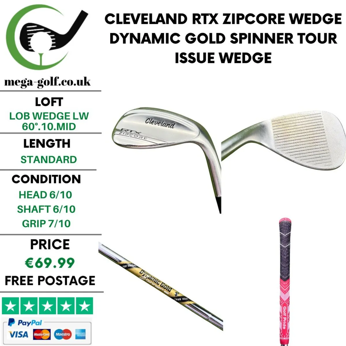 Cleveland RTX Zipcore Wedge Lw 60°.10.Mid / Wedge - Image 1