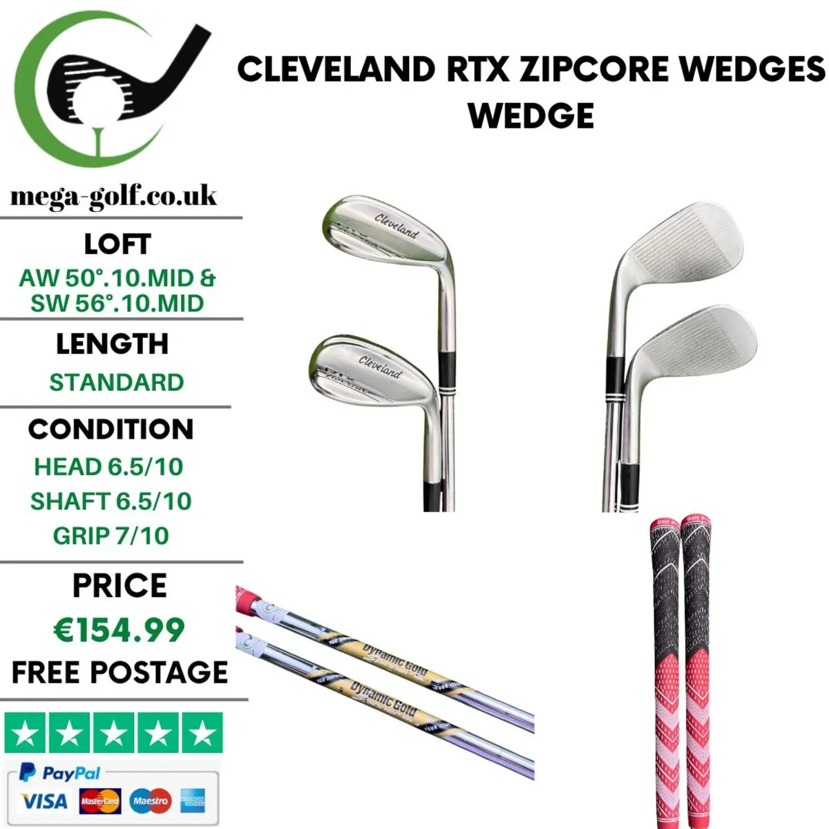Cleveland RTX Zipcore Wedges Aw 50° & Sw 56° - Image 1
