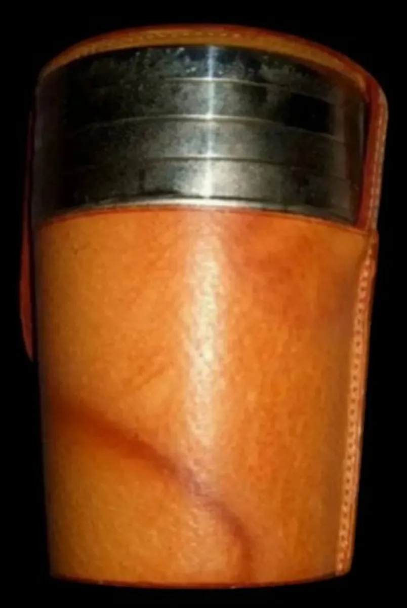 Vintage Harrods Stirrup Cups / Leather - Image 2
