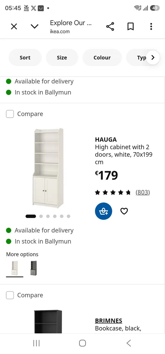 Bookshelf cabinet ikea "hauga" - Image 2