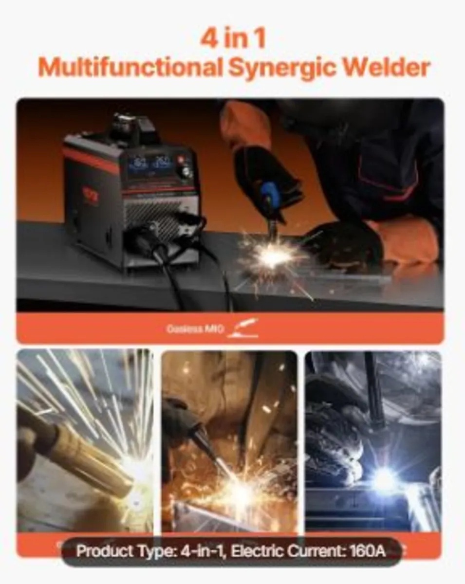 MIG Welder, 160A Synergic Mig Welding Machine - Image 2