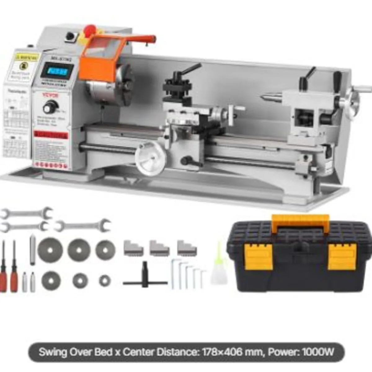 Mini Metal Lathe Machine, 17.8 cm x 40.7 cm - Image 2
