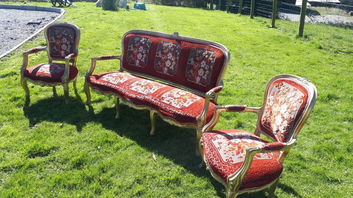 Antique Salon Suite of Furniture - Image 2
