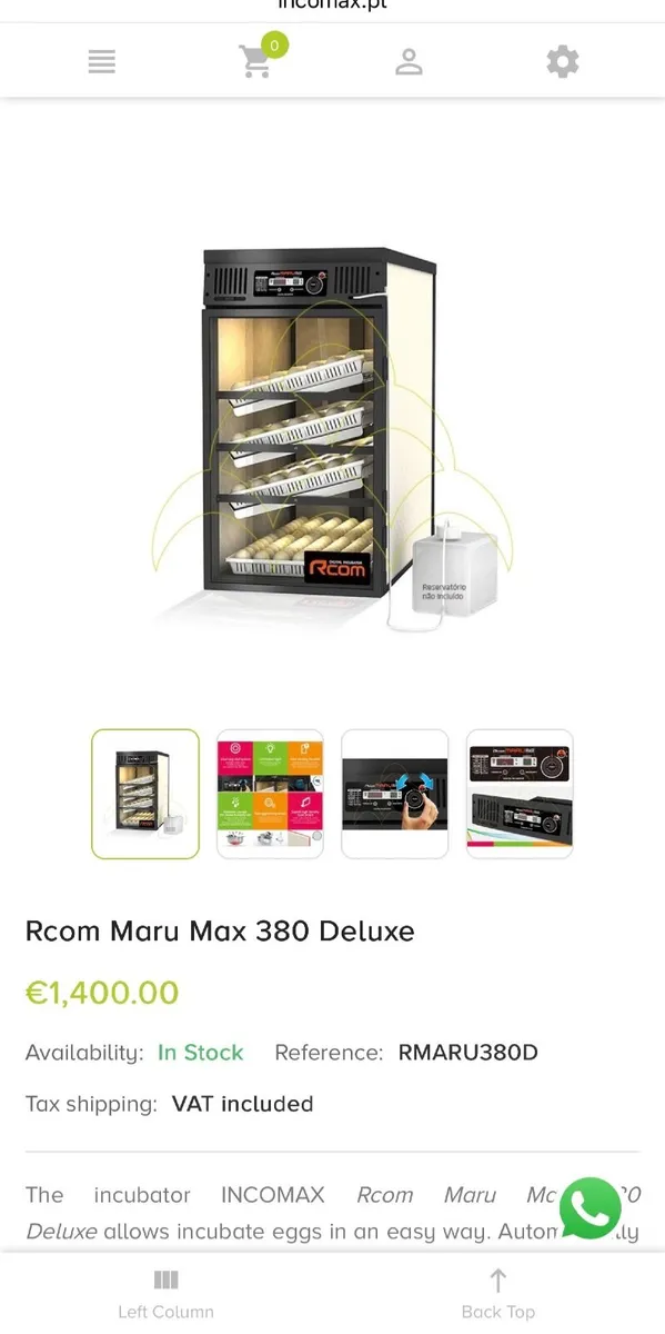 Rcom Maru Deluxe 380 Incubator - Image 4