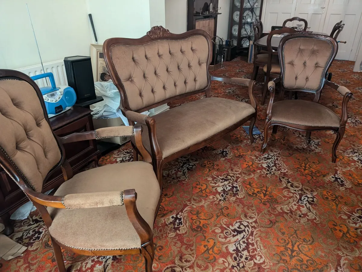 French Victorian Solid Mahogany chair set - Image 3