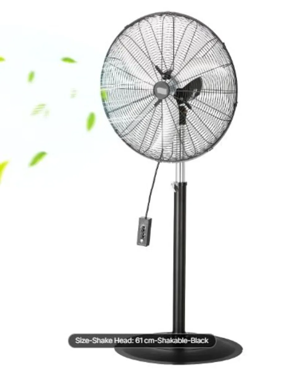 Industrial Pedestal Fan, 24 Inch 85-Degree - Image 1