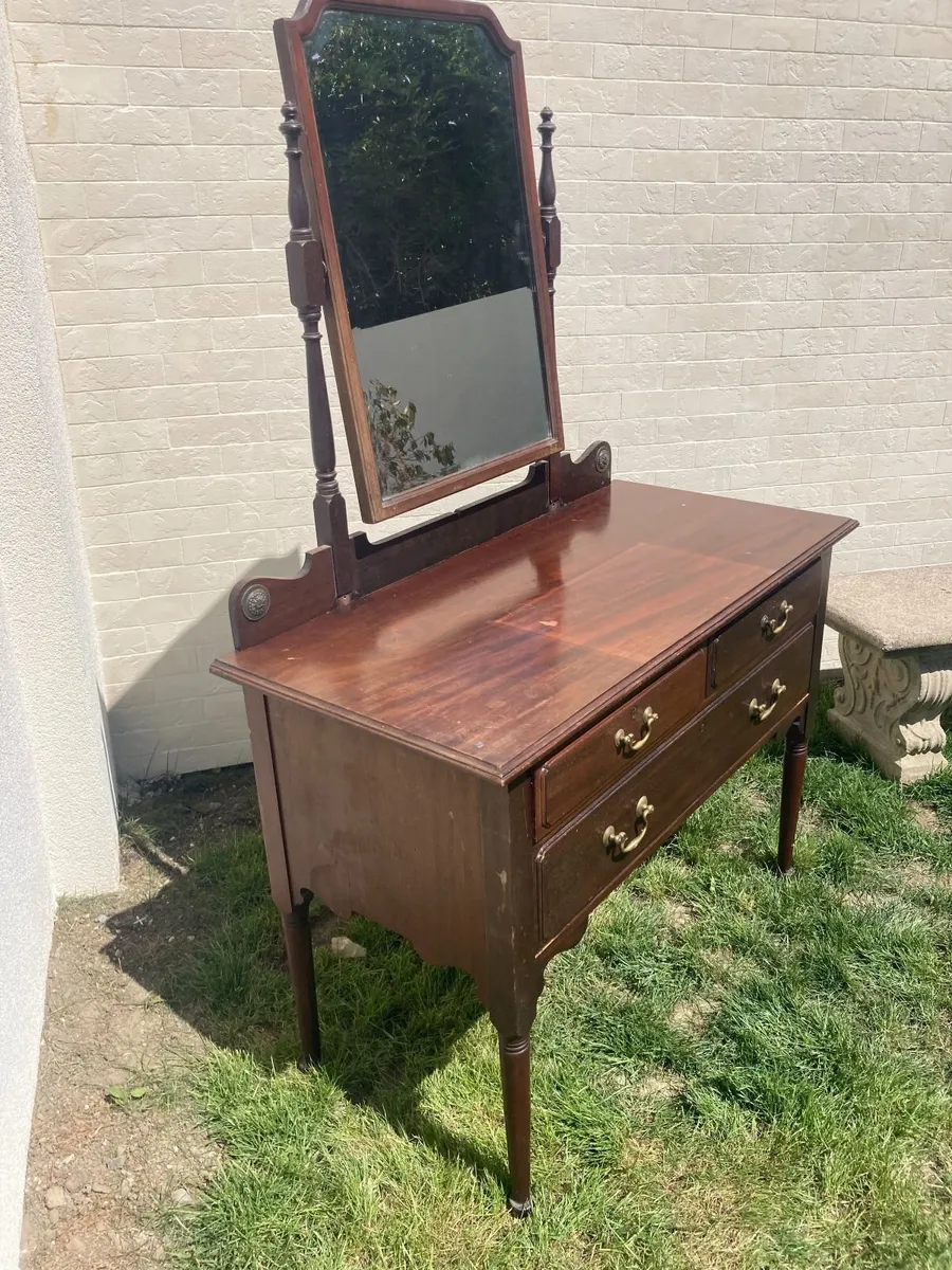 Antique Dressing Table / Vanity Unit. - Image 4