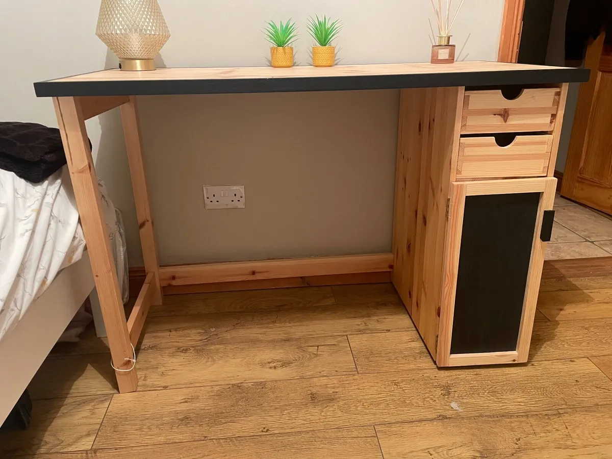 homemade wooden desk - Image 1