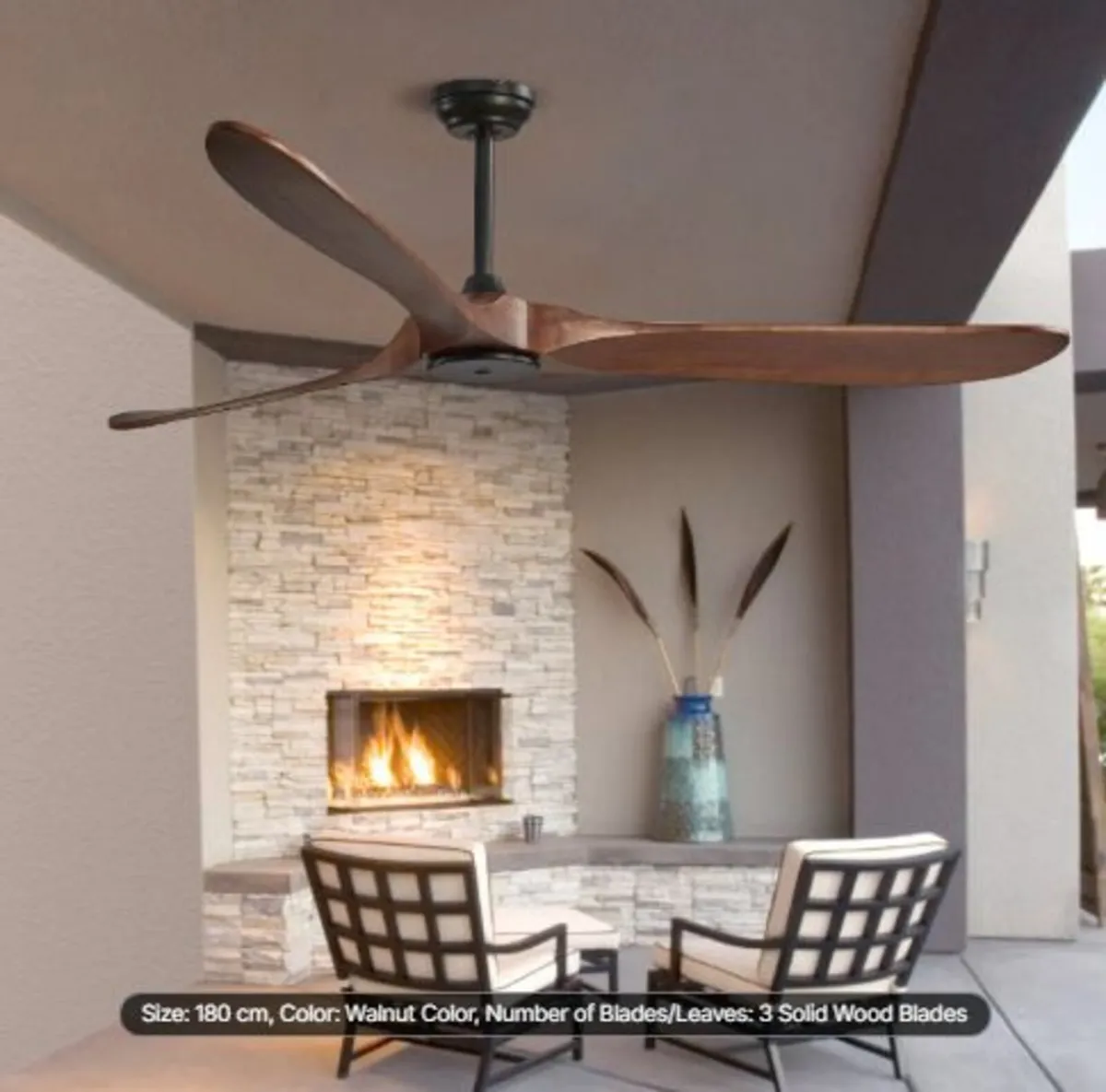 72 Inch Ceiling Fan without Light, 6-Speed Remote - Image 4